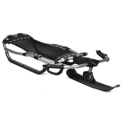 Top-Rated Winter Snow Racing Sled With Handlebar and Mesh Seat