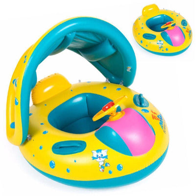 Best Inflatable Infant Baby Swimming Pool Floating Ring With Canopy