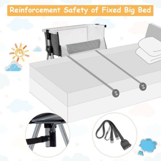 2022 ELEGANT Multifunctional Baby Bedside Bassinet Sleeper Cot Crib - Avionnti