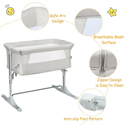 2022 TRAVEL-EASY Portable Baby Bedside Bassinet Sleeper Cot Crib - Avionnti