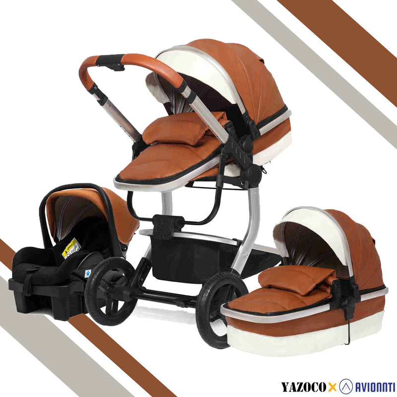 2023 YAZOCO™ 3-in-1 Baby Stroller Combo Car Seat Travel System - Avionnti