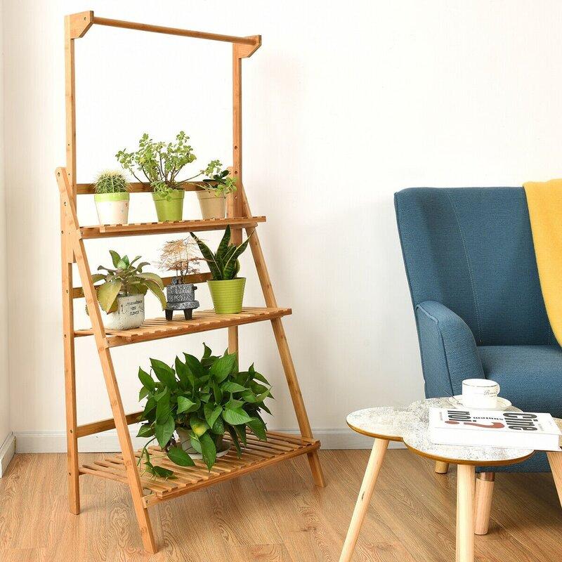 3-Tier Hanging Bamboo Plant Stand - Indoor And Outdoor Plant Stand - Avionnti