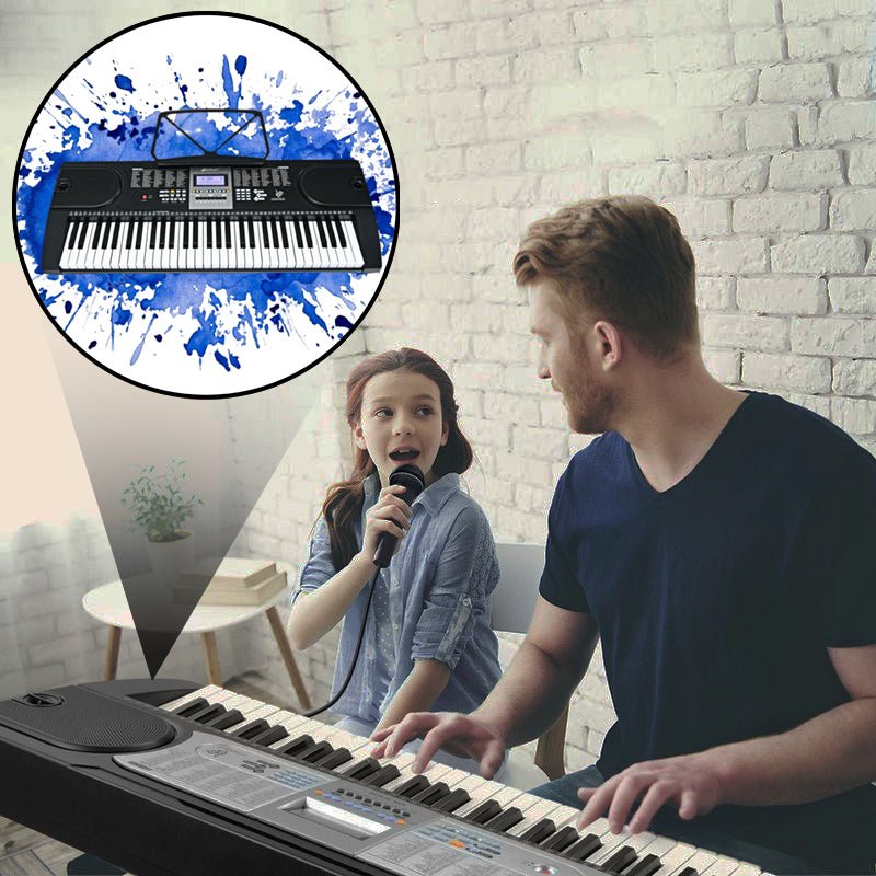 61-Key Electronic Keyboard Piano Starter Set With Stand Bench - Avionnti