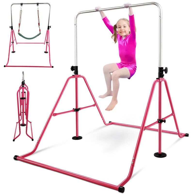 Advanced Solid Foldable Gymnastics Training Bar W/ 9 Adjustable Height - Avionnti