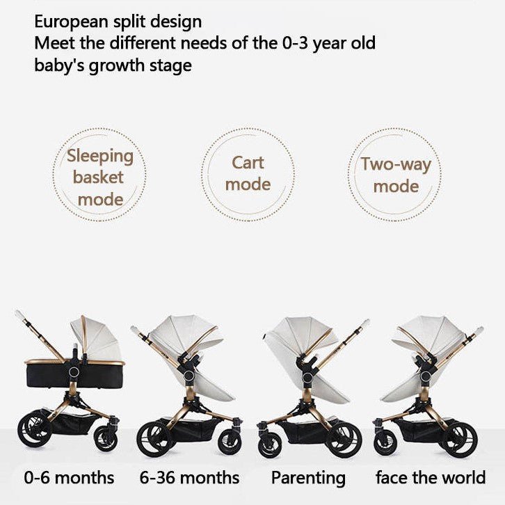 AULON™ 2022 Deluxe 2-in-1 Baby Stroller Combo Travel Bassinet - Avionnti