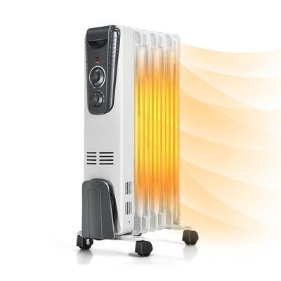 Best 1500W Electric Oil-Filled Radiator Heater With 4 Portable Wheels - Avionnti