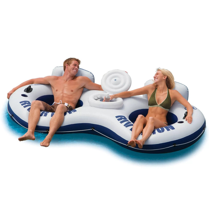 Best 2-Person Inflatable Pool Water Float With Built-In Cooler - Avionnti