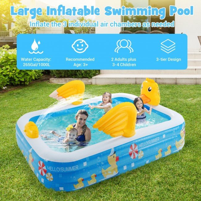 Best 2022 Inflatable Kiddie Swimming Pool With Duck Sprinkler - Avionnti