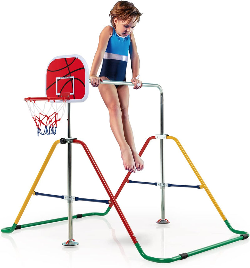 Best 2022 Sturdy Foldable Gymnastics Training Bar W/ Basketball Hoop - Avionnti