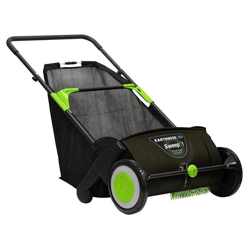 Best 21-Inch Large Push Lawn Grass Sweeper With 26 Gal Hopper Bag - Avionnti