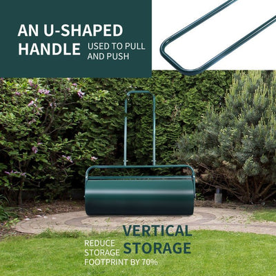 Best 36 Inch Gardening Lawn Metal Push Roller With U-Shaped Handle - Avionnti