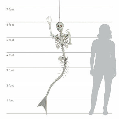 Best 6FT Life-Size Poseable Mermaid Skeleton For Halloween Decorations - Avionnti