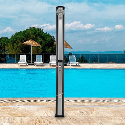 Best 7.2FT Outdoor Freestanding Solar-Heated Shower With Foot Shower - Avionnti