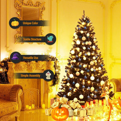 Best 7.5FT All Black Artificial Christmas Tree For Multiple Occasions - Avionnti