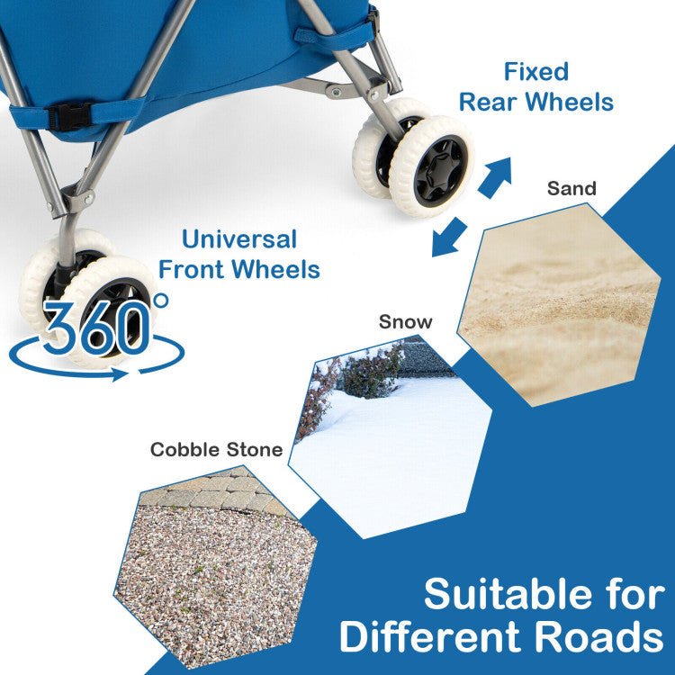 Best 90L Sturdy Folding Shopping Utility Cart With 360 Swivel Wheels - Avionnti