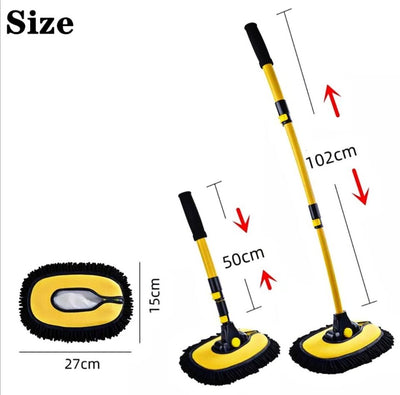 Best Adjustable Car Wash Cleaning Microfiber Mop With Long Handle - Avionnti