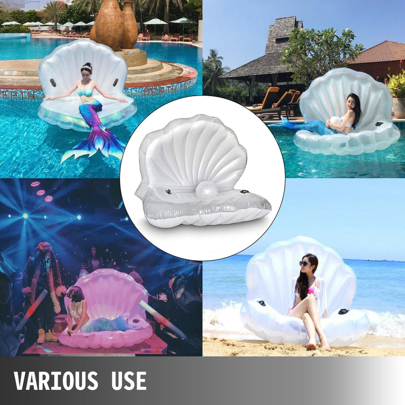 Best Inflatable Seashell Giant Pool Float W/ Electric Pump - Avionnti