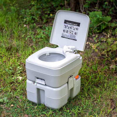 BEST Portable Potty Travel Camping Toilet With Piston Pump Flush - Avionnti