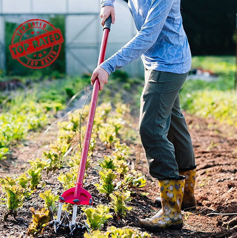 Best Rotary Hand Cultivator & Garden Tiller Tool Lawn Scarifier - Avionnti