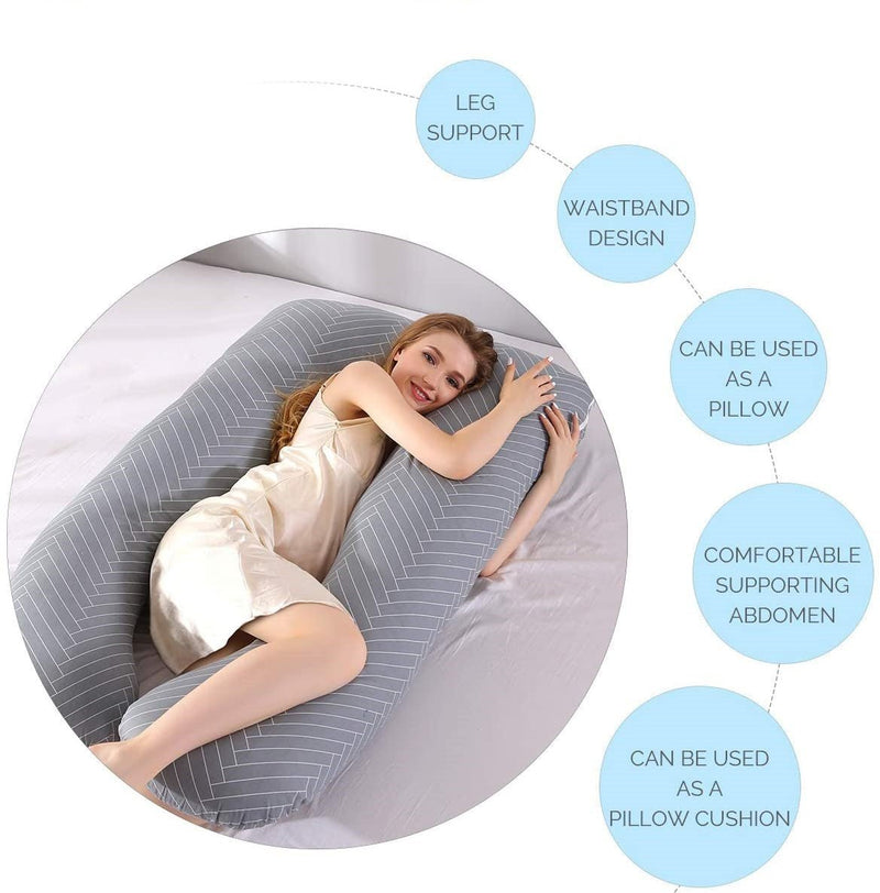 Comfy Pregnancy U-Shape Full Body Maternity Bedding Pillow - Avionnti