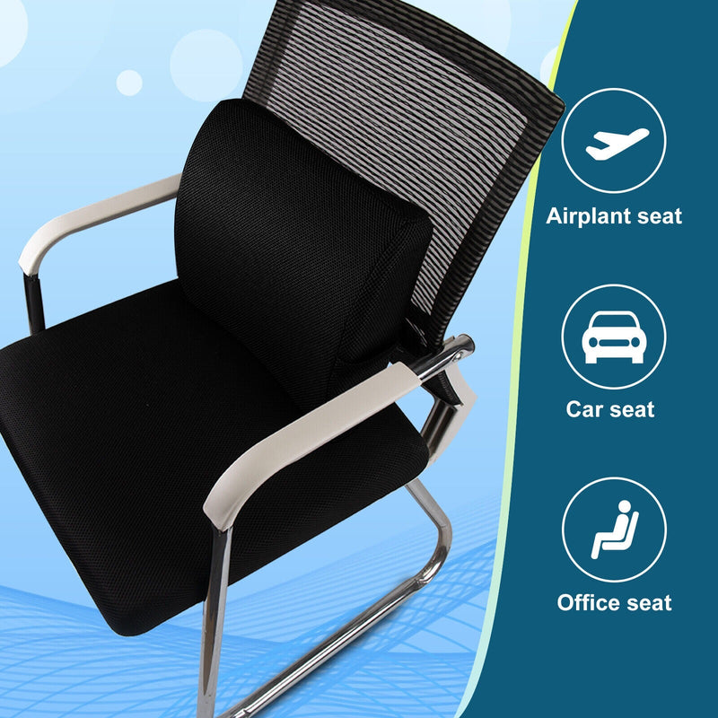 Comfy Seat and Back Lumbar Support Cushion Pillow For Office Chair - Avionnti