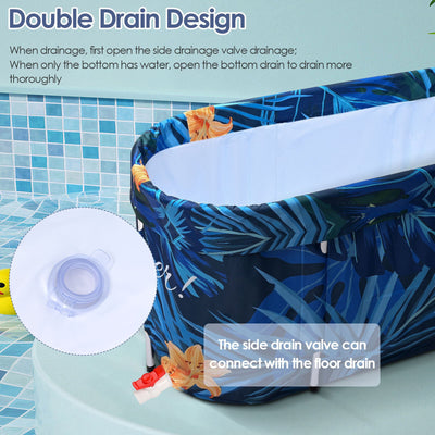 De-Stress 2023 Large Portable Folding Soaking Bathtub For Adults - Avionnti