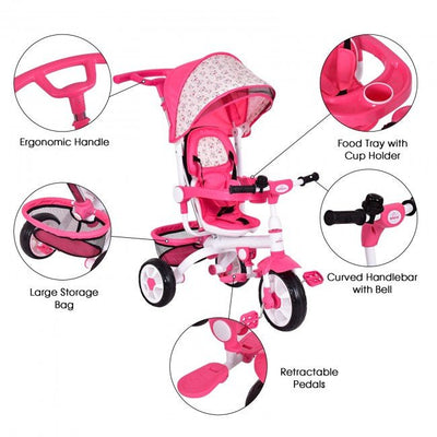 Deluxe 4-in-1 Baby Stroller Tricycle Detachable Learning Toy Bike - Avionnti