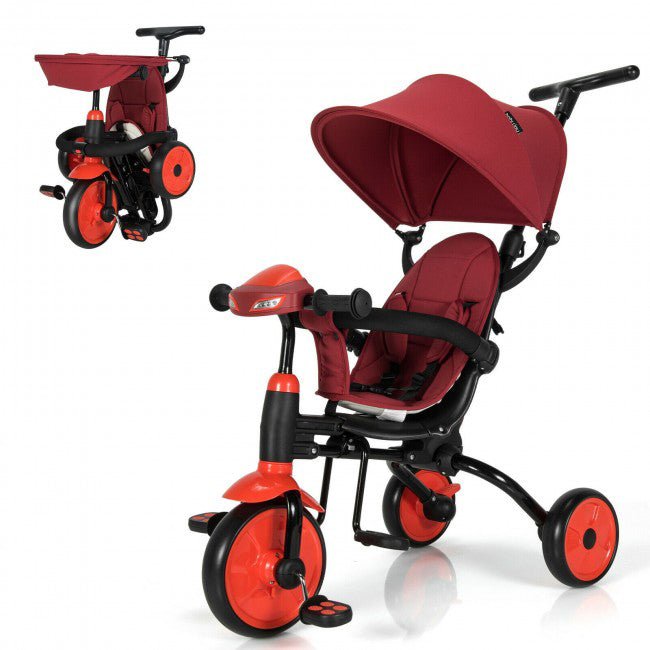 Deluxe 6-in-1 Baby Stroller Tricycle Detachable Learning Toy Bike - Avionnti