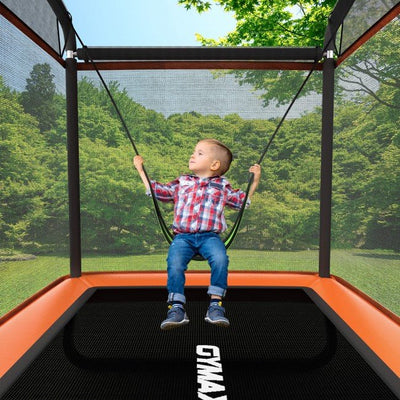 Durable 6 Feet Kids Entertaining Trampoline W/ Swing Safety Fence - Avionnti