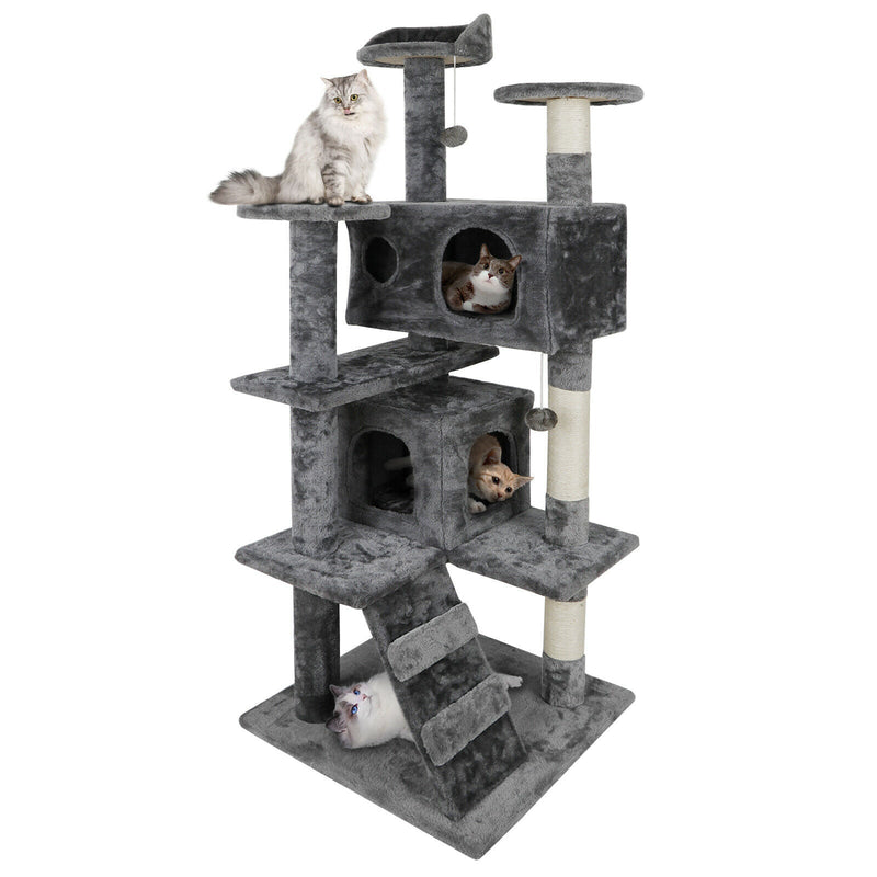 Elite 53” Modern Cat Tree Tower Playing House Cat Condo - Avionnti