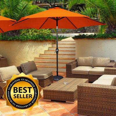 Extra Large 9ft Outdoor Cantilever Patio Umbrella With Solar Lights - Avionnti