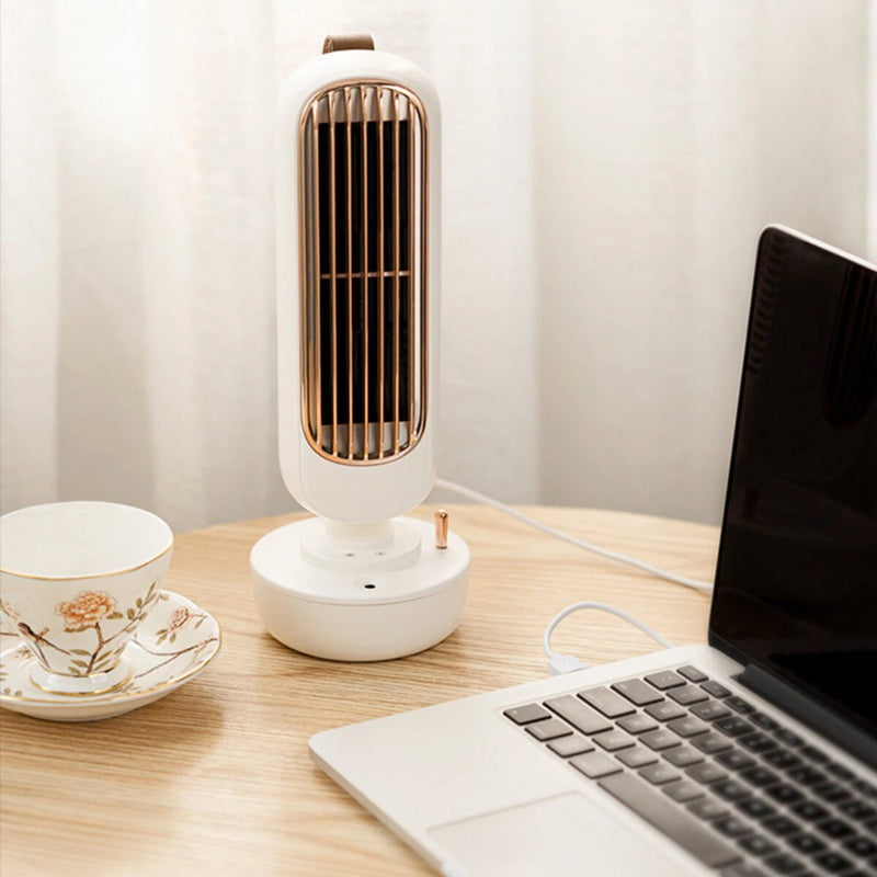 premium-desk-mini-usb-humidifier-fan-air-conditioning-fan-11-inches-green-pink-white-portable-desk-fan