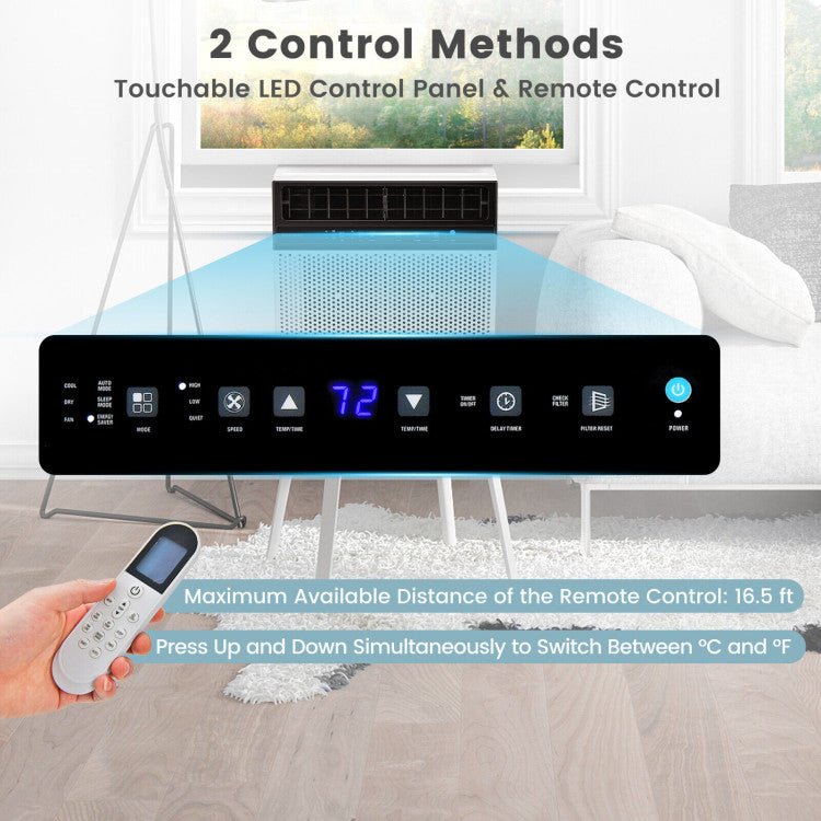 Fast Cooling 6 Modes Window Air Conditioner Unit With Remote Control - Avionnti