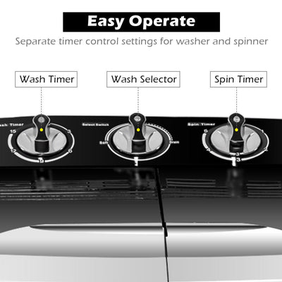 Friendly Premium Portable Twin Tub Washer And Dryer Machine - Avionnti
