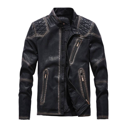 Ghost Biker Leather Jacket For Men - Avionnti