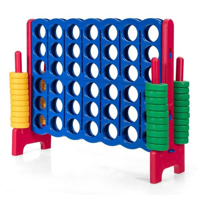Giant Connect Four Game Set W/ 42 Jumbo Rings & Quick-Release Slider - Avionnti