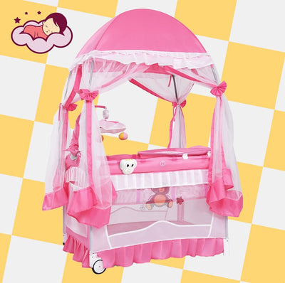 GRANDEUR Portable Baby Playpen Crib Cradle with Travel Bag - Avionnti