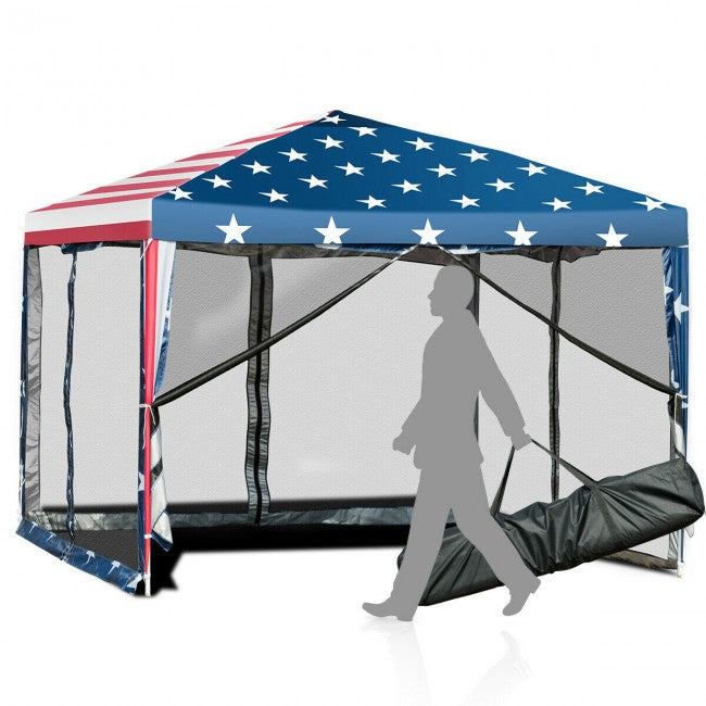 heavy-duty-10ft-easy-pop-up-gazebo-canopy-tent-with-mesh-walls-metal-gazebo