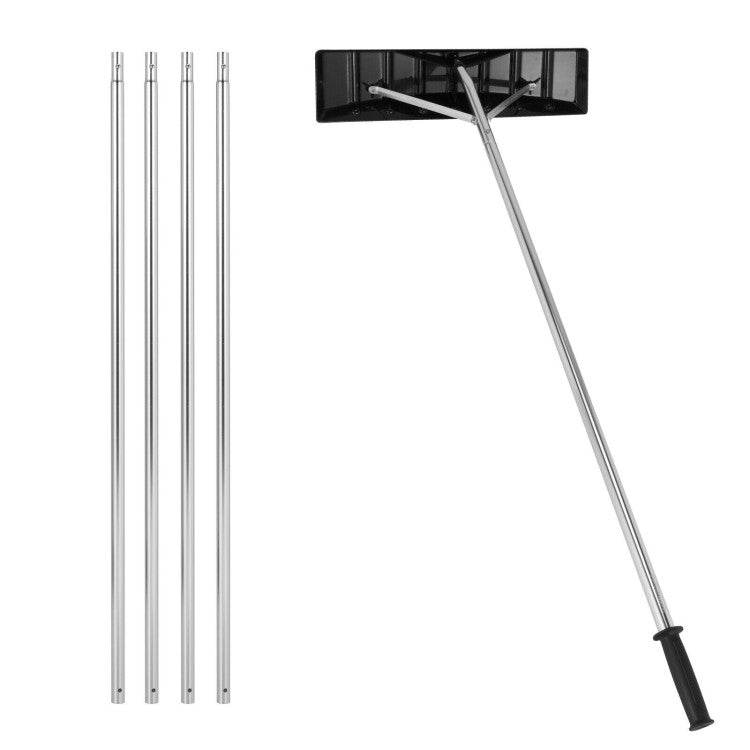 Heavy-Duty 25 Inch Snow Removal Roof Rake With Extendable Poles - Avionnti