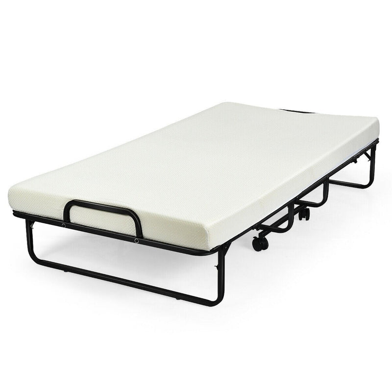Heavy Duty 640LBS Rollaway Folding Bed With Memory Foam Mattress - Avionnti