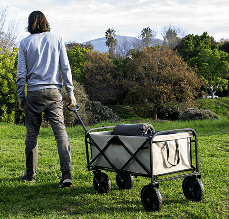 Heavy Duty Folding Garden Wagon - Utility Lawn Mower Cart - Avionnti