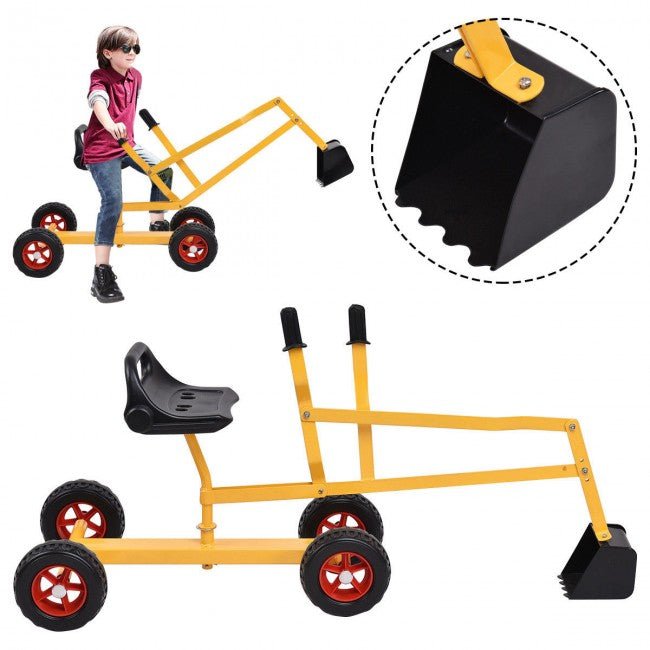 Heavy-Duty Kids Ride On Excavator Sand Digger Car Toys With 4-Wheels - Avionnti