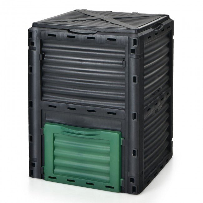 Huge 80-Gallon Outdoor Compost Tumbler Bin with Fully Opened Lid - Avionnti