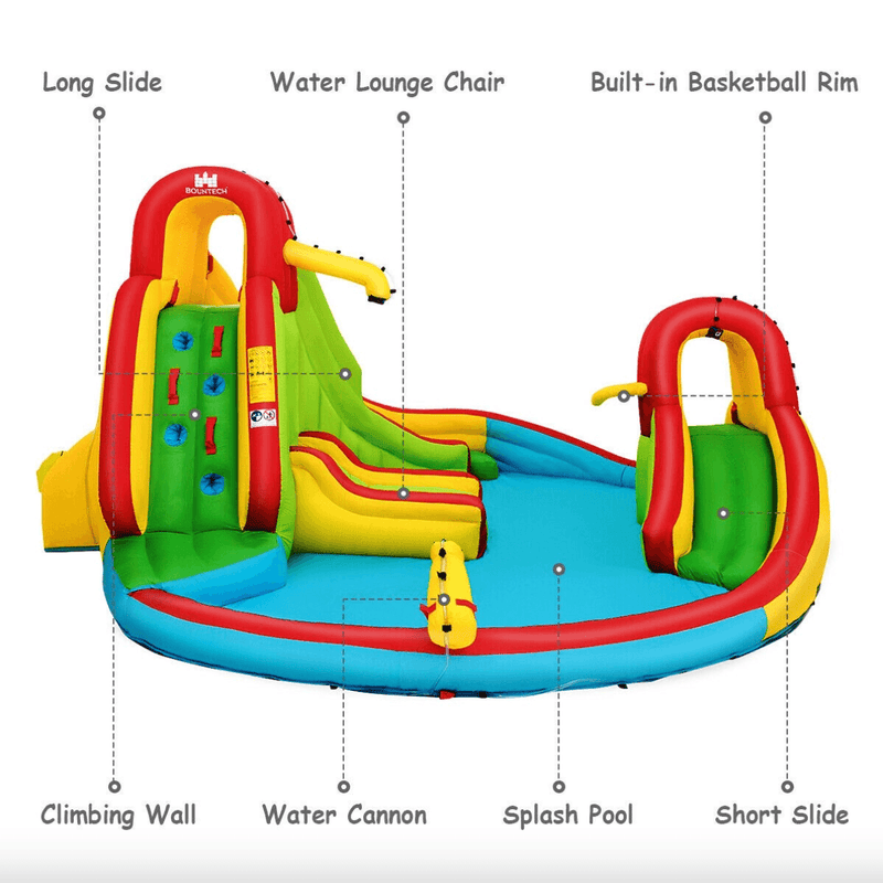 Inflatable Water Slide Parrot Themed Bounce House - Kids Blow Up Park - Avionnti