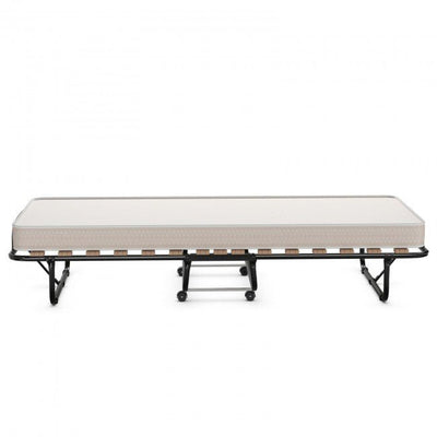 Luxury Rollaway Folding Bed W/ Memory Foam Mattress Metal Bed Sleeper - Avionnti