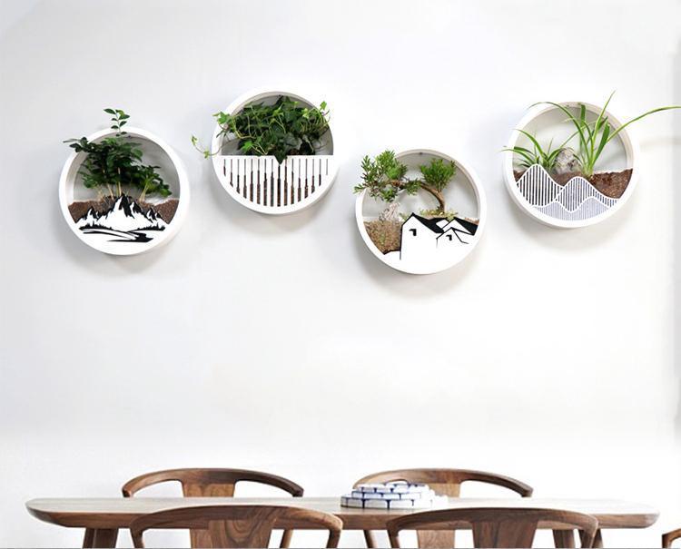 Modern Acrylic Round Hanging Vase - Creative Brief Wall Plant Pots - Avionnti