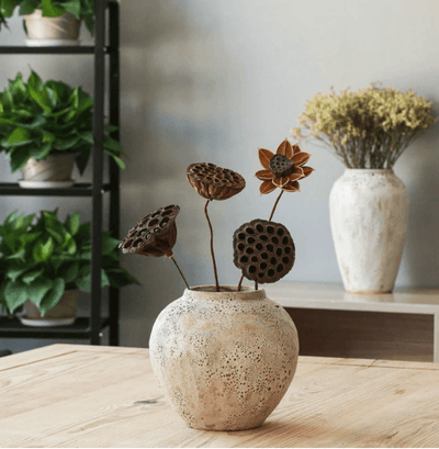 Modern Japanese Style Flower Pot - Ceramic Coarse Pottery Vase - Avionnti