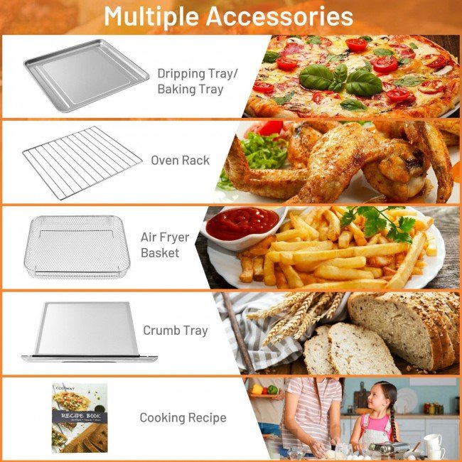 Multifunctional 21.5 Quart 1800W Countertop Convection Toaster Oven - Avionnti