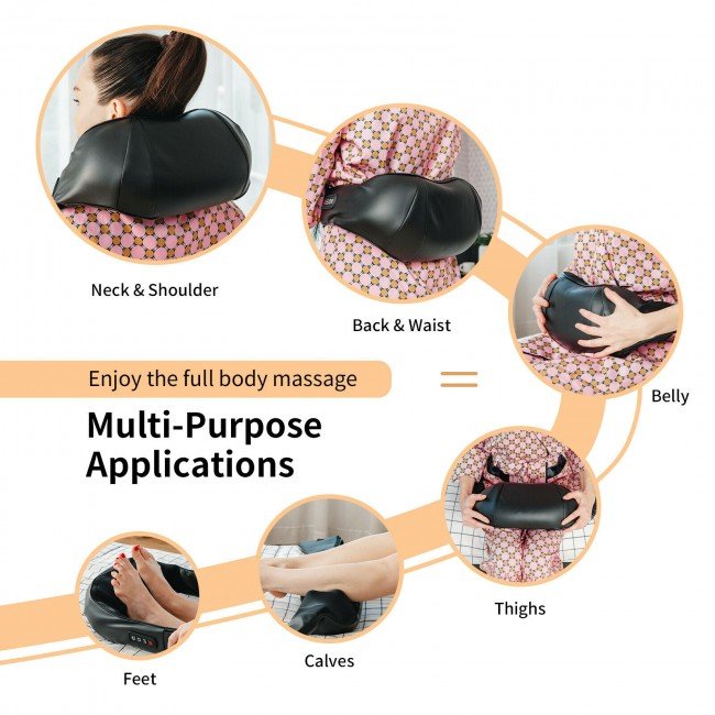 Multifunctional Shiatsu Neck Massager with Heat And 3D-Kneading - Avionnti