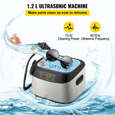 Multipurpose 1.2L Ultrasonic Jewelry Cleaner Auto Cleaning Machine - Avionnti
